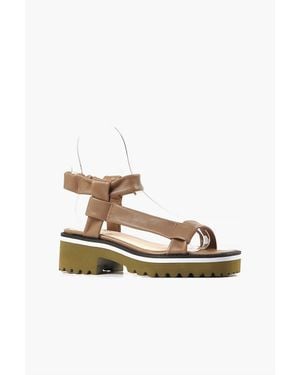 All Black T Lugg Sandal - Brown