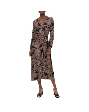 MISA Los Angles Eliza Midi Dress - Brown
