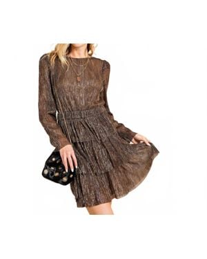 Kori Twilight Sparkle Dress - Brown