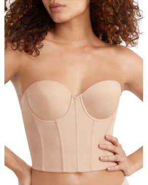 Dominique Brie Strapless Backless Bustier - Natural