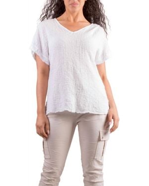 Gigi Moda Campana Cotton Top - White