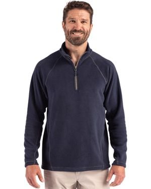 Clique Powder Recycled Fleece Quarter Zip Pullover - Blue