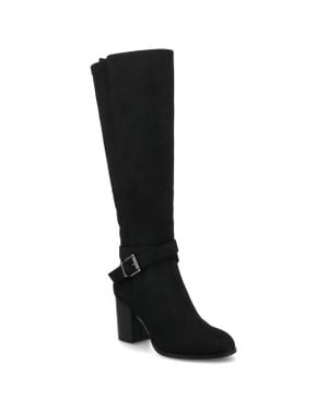 Journee Collection Journee Avalonn Knee High Extra Wide-Calf Dress Boots - Black