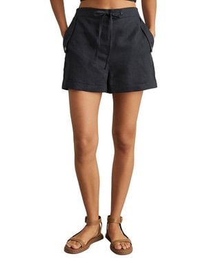Reiss Cara Linen Short - Black