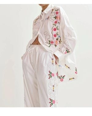 Essentiel Antwerp Jayme Embroidered Shirt - White