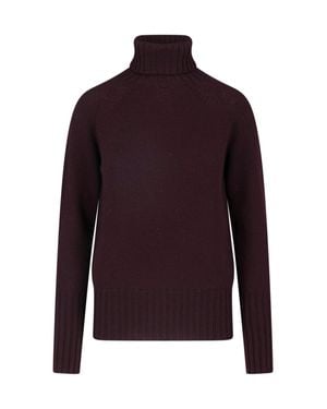 Drumohr Merino Wool Turtleneck Sweater - Red