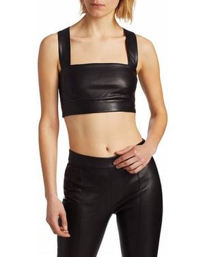 Rosetta Getty Cross Back Bra Top - Black