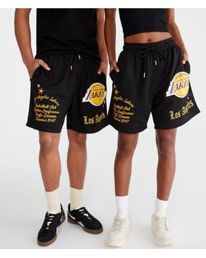 Aéropostale Los Angeles Lakers Mesh Shorts 6" - Black