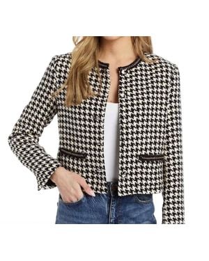 Drew Jenn Crop Jacket With Dior Chain - Black