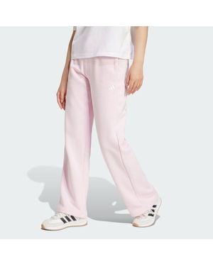 adidas Essentials Small Logo Feel Cozy Open-Hem Pants - Pink