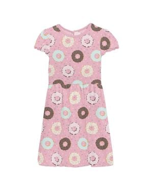 KICKEE Baby Girl's Flutter Sleeve Twirl Dress - Pink