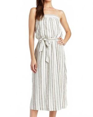 Drew Journey Stripe Dress - White