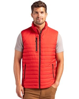Clique Valhalla Full Zip Puffer Vest - Red