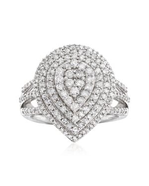 Ross-Simons Diamond Graduated Pear-Shaped Ring - Gray