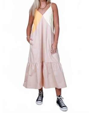 English Factory Colorblock Maxi Dress - Pink