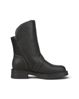 Blowfish Faux Leather Winter Biker Boots - Black