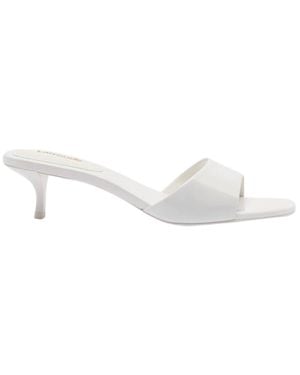 Larroude Greta Mule Sandals - White