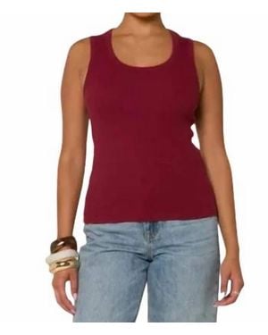 Velvet Heart Fitted Tank - Red