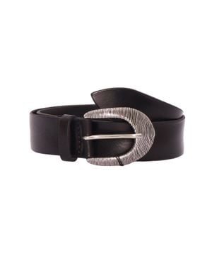 Claudio Orciani Calf Textured Belt - Black