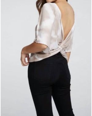 Chaser Brand Bella Jersey Twist Back Raglan Tee - Black