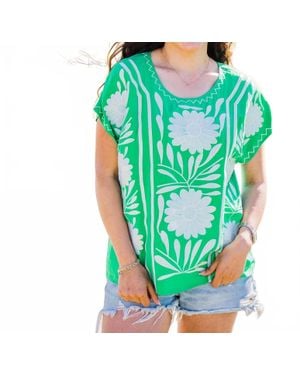 Layerz Clothing Denton Short Sleeve Top - Green