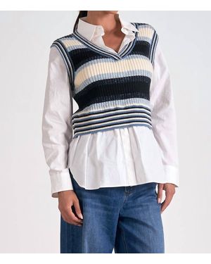 Elan Kaia Sweater Vest Top - White