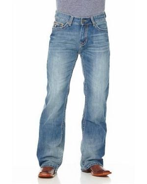 Cowboy Up Light Wash Relaxed Fit Bootcut Jeans - Blue