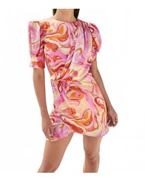 AIIFOS Stephanie Silk Satin Mini Dress - Red