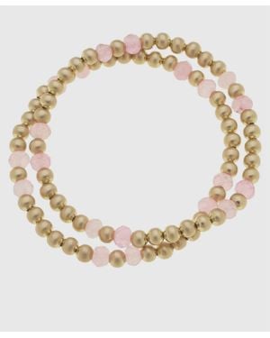Canvas Style Stretch Bracelet - Metallic