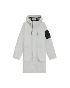 BOSS Water-Repellent Parka Jacket With Sealed Seams - Gray