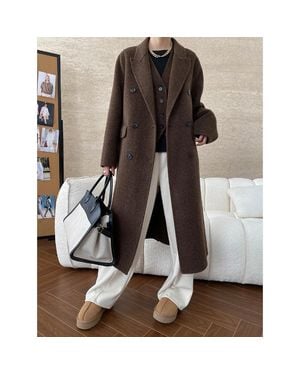 TRUEDAMES Old Money Style Wool Vest Two-Piece Set - Brown