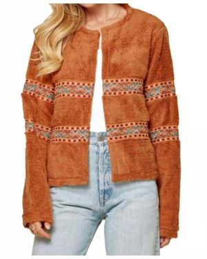 Savanna Jane Harley Sherpa Jacket - Orange