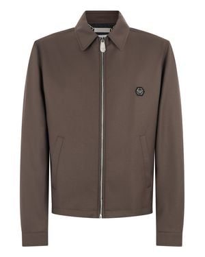Philipp Plein Zipped Blouson - Brown