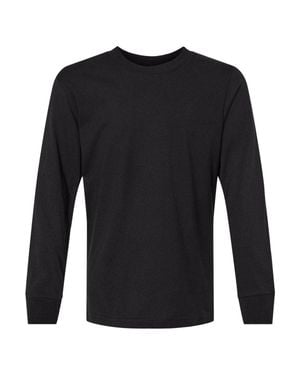 Next Level Youth Cotton Long Sleeve T-Shirt - Black