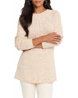 NIC+ZOE Femme Cable Sweater - Natural