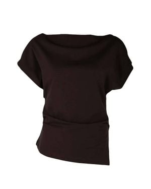 Closed Off Shoulder Top - Black