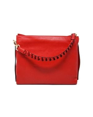 German Fuentes Braided Handle Tote Bag - Red