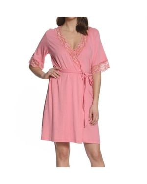 Twelve Eighty Eight Penelope Short Sleeve Robe - Pink