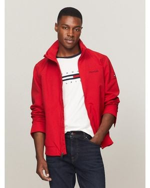 Tommy Hilfiger Hilfiger Water Resistant Windbreaker - Red