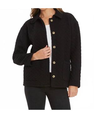 Mod-o-doc Quilted Long Sleeve Cardigan - Black