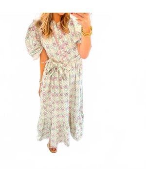 Karlie Paris Floral Tier Maxi Dress - Purple