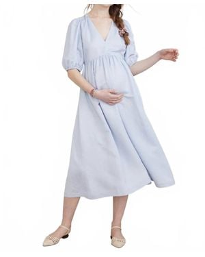 HATCH The Nikki Maternity Dress - Blue