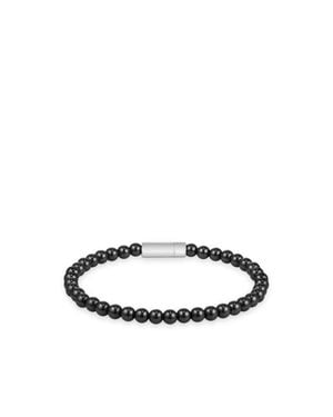 BOSS Logo-Closure Cuff With Onyx Beads - Multicolor