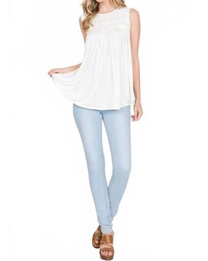 Allie Rose Sydney Smocked Top - Blue