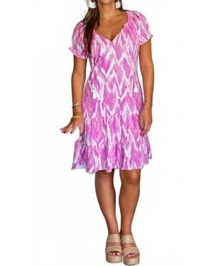 La Mer Luxe Short Sleeve Emily Dress - Pink