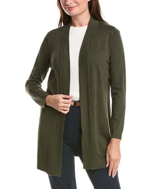 Tahari Open Front Cardigan - Green