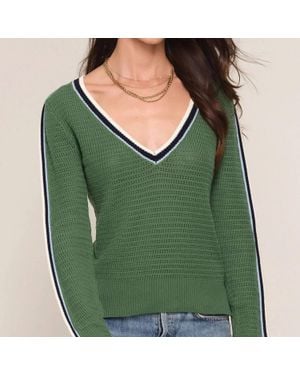 Heartloom Kasi V-Neck Sweater Top - Green