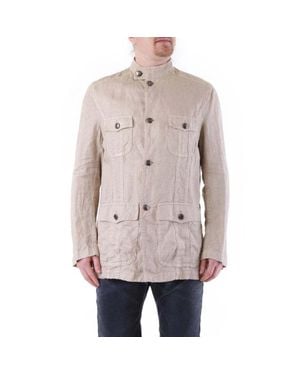 Husky Linen Coat - Natural