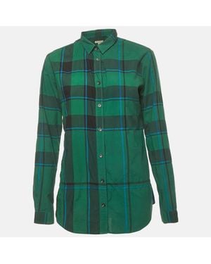 Burberry Nova Check Cotton Shirt S - Green