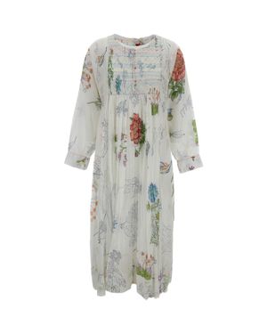 Injiri Trumpet Dress - White